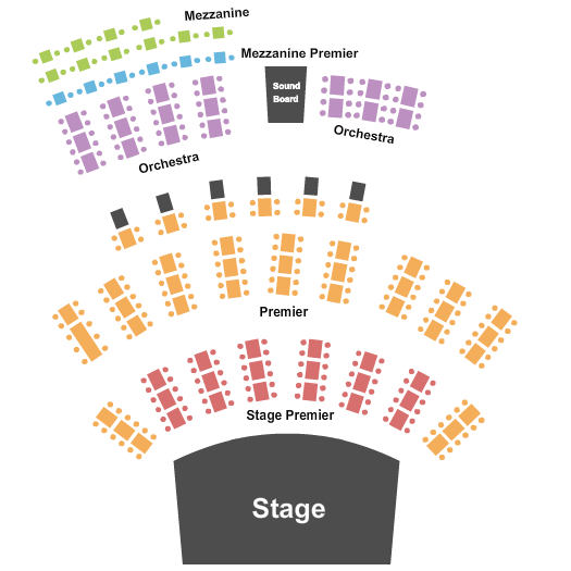 Reserved seating chart for City Winery: orchestra, boxes, mezzanine, and balcony